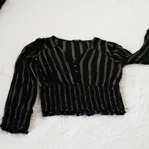 Black stripe blouse